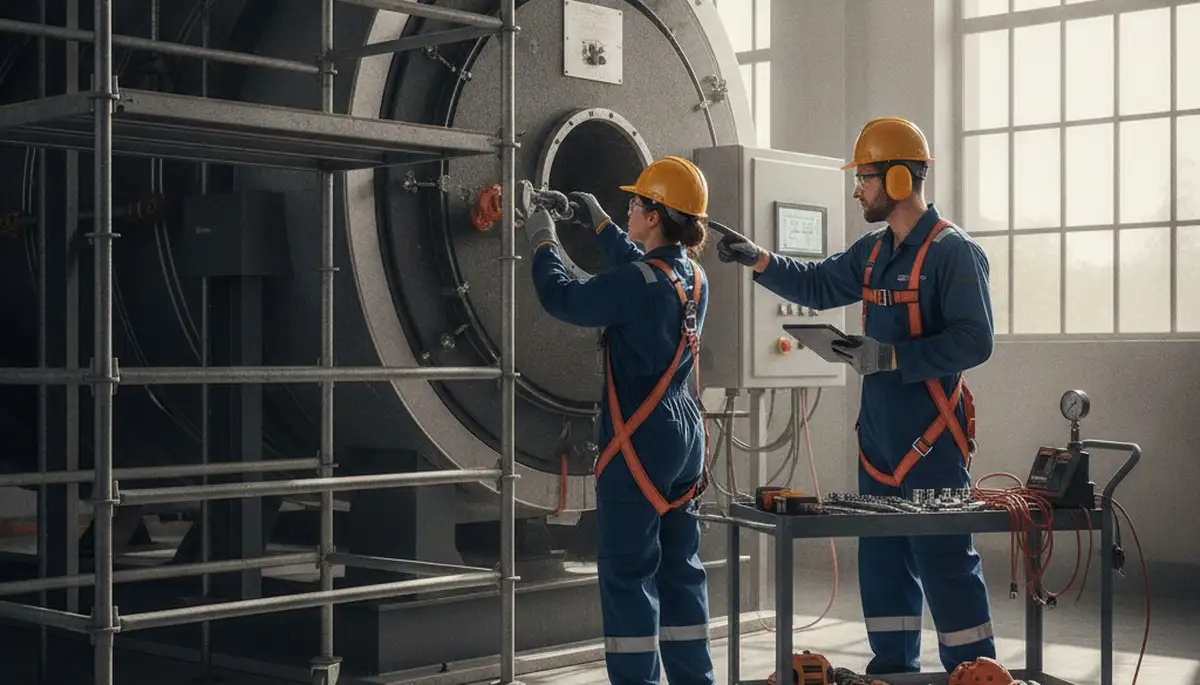 Bakersfield, CA plumber repairing a boiler for reliable home heating service