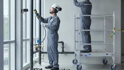 Leak detection plumber inspecting water lines in Bakersfield, CA home
