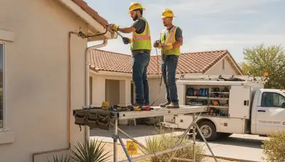 Plumber repairing a pipe in Bakersfield, CA for plumbing repair service
