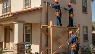 Plumber repairing a pipe in Bakersfield, CA for local plumbing repair services