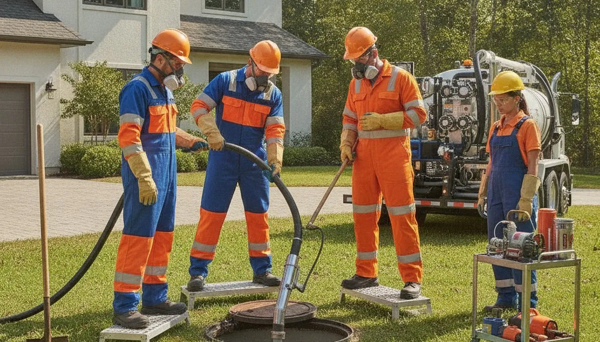Septic tank cleaning service in Bakersfield, CA for residential plumbing maintenance