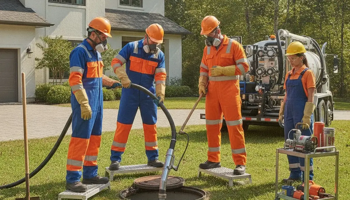 Septic tank cleaning service in Bakersfield, CA for residential plumbing maintenance