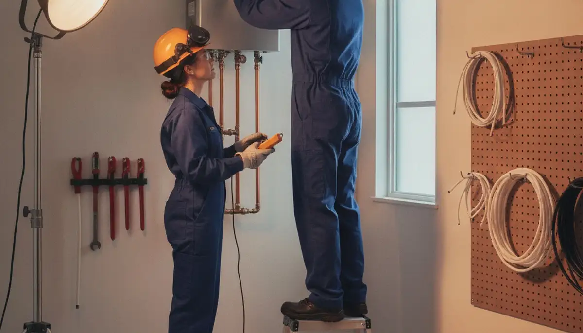 Tankless water heater installation in Bakersfield, CA by a professional plumber